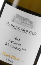 2015 Pinot Blanc "Wehlener Klosterberg ***" Doppelmagnum, Weingut Markus Molitor, Mosel