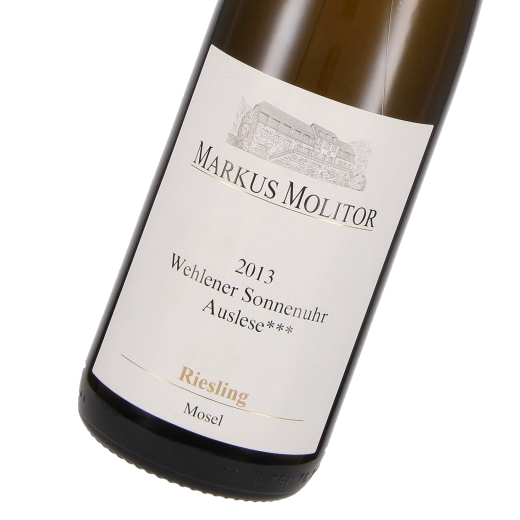 2013 Riesling Auslese fruchtsüß Wehlener Sonnenuhr***; Weingut Markus Molitor, Mosel