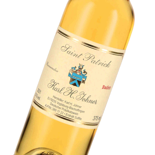 2021 St. Patrick Beerenauslese HALBE FLASCHE; Weingut Karl Heinz Johner, Baden - Kaiserstuhl