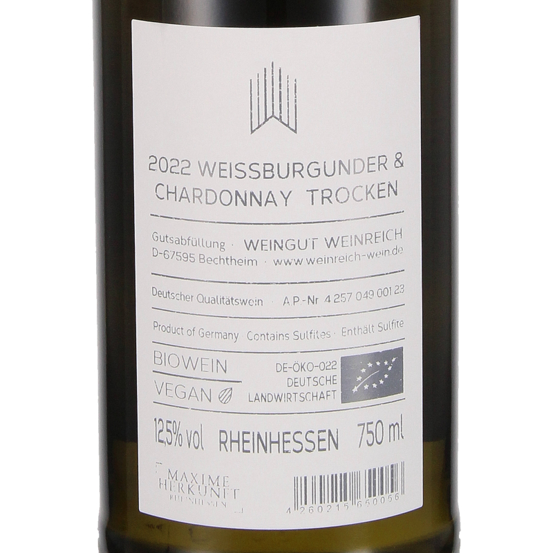 2021 Weissburgunder & Chardonnay trocken, Rheinhessen Weinreich