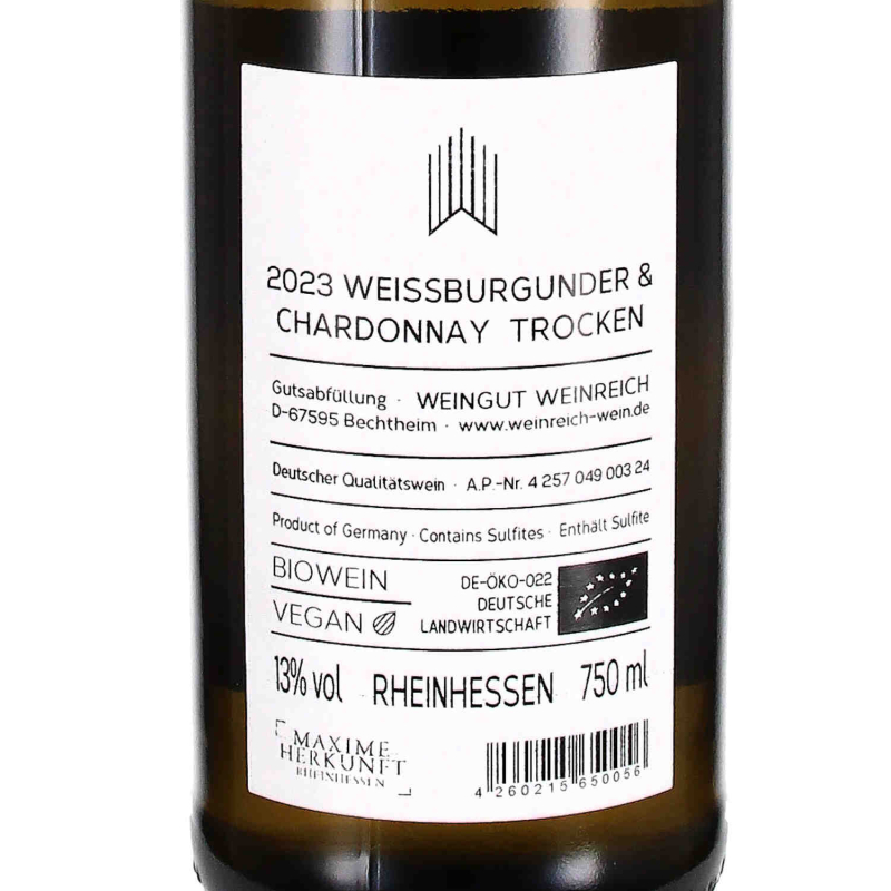 2021 Weissburgunder & Chardonnay trocken, Weinreich, Rheinhessen