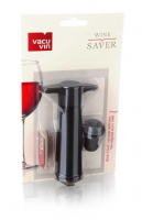 Vacu Vin Wine Saver Vakuumpumpe schwarz (1 Pumpe, 1 Stopfen)