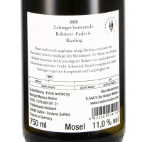 2020 Riesling Kabinett trocken Zeltinger Sonnenuhr – Fuder 6, Weingut Markus Molitor, Mosel