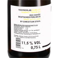 2023 Nachschlag Bubbles against troubles, Deutscher Perlwein trocken, Winzerhof Stahl, Franken