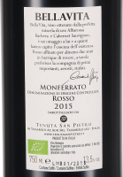 2015 Monferrato Rosso DOC "Bellavita", Tenuta San Pietro