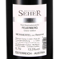 2022 Grüner Veltliner Weinviertel DAC Reserve Feuerberg, Weingut Wolfgang Seher, Weinviertel