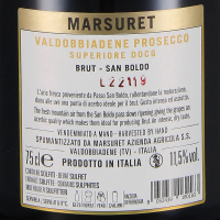 Prosecco Superiore Valdobbiadene DOCG Brut "San Boldo", Azienda Agricola Marsuret