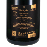 2020 Riesling brut 36, Weingut Frank John, Hirschhorner Weinkontor, Pfalz