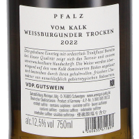 2022 Weissburgunder Vom Kalk; Weingut Jülg, Pfalz