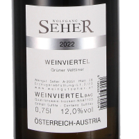 2022 Grüner Veltliner Weinviertel DAC, Weingut Wolfgang Seher, Weinviertel