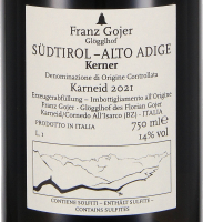 2021 Kerner Südtirol DOC "Karneid", Franz Gojer
