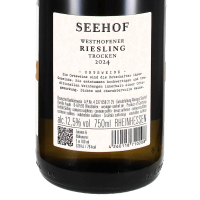2024 Riesling trocken "Vom Kalkstein", Weingut Seehof/Florian Fauth, Rheinhessen