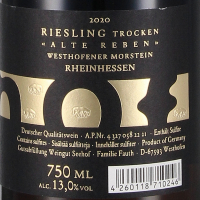 2020 Riesling trocken "Westhofener Morstein Alte Reben" Magnum, Weingut Seehof/Florian Fauth, Rheinhessen
