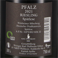 2021 Riesling Spätlese Walsheimer Silberberg, Weingut Karl Pfaffmann, Pfalz