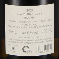 2021 Grauburgunder "S" trocken, Weingut Schäfer-Fröhlich, Nahe