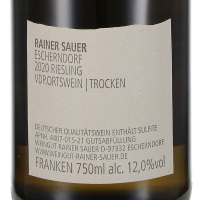 2020 Escherndorfer Riesling trocken, Weingut Rainer Sauer, Franken