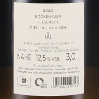 2020 Riesling Felseneck trocken Doppelmagnum, VDP.Grosses Gewächs, Weingut Schäfer-Fröhlich, Nahe