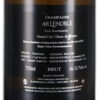 Champagne AR Lenoble Les Aventures Grand Cru Chouilly Blanc de Blancs 2008-2009, in Geschenkverpackung, Champagne A.R Lenoble