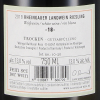 2018 Riesling Landwein Black Label , trocken, VDP.Gutswein, Weingut Balthasar Ress, Rheingau