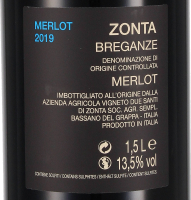 2019 Breganze Merlot DOC Magnum, Vigneto Due Santi di Zonta