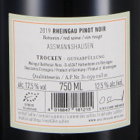 2019 Pinot Noir Assmannshausen; trocken, VDP.Ortswein, Weingut Balthasar Ress, Rheingau