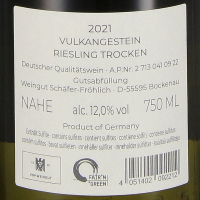 2021 Riesling "vom Vulkangestein" trocken, Weingut Schäfer-Fröhlich, Nahe