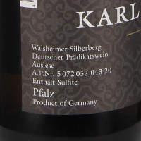 2019 Riesling Auslese Walsheimer Silberberg HALBE FLASCHE; Weingut Karl Pfaffmann, Pfalz