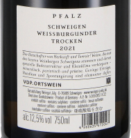 2021 Weissburgunder Schweigen trocken; Weingut Jülg, Pfalz