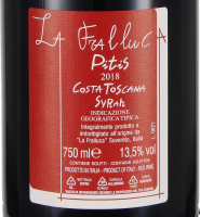 2018 Pitis Costa Toscana Syrah Igt, Società Agricola La Fralluca