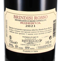 2021 Brindisi Rosso DOC Riserva Simposio Negroamaro & Malvasia, Cantine Risveglio