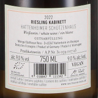 2022 Riesling Kabinett Hattenheimer Schützenhaus VDP.Erste Lage bio Weingut Balthasar Ress, Rheingau