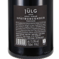 2019 Spätburgunder Opus Oskar; Weingut Jülg, Pfalz