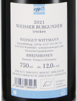 2021 Weisser Burgunder; Wittmann, Westhofen/Wonnegau