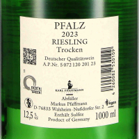 2022 Riesling trocken LITER, Karl Pfaffmann, Pfalz