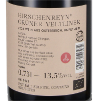 2021 Grüner Veltliner Hirschenreyn; Weingut Herbert Zillinger, Weinviertel