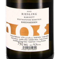 2022 Riesling Kabinett Morstein  fruchtsüß, Weingut Seehof/Florian Fauth, Rheinhessen