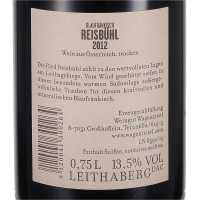 2012 Blaufränkisch Reisbühl, Weingut Wagentristl, Leithagebirge, Neusiedlersee