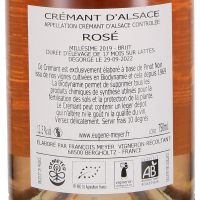 2019 Crémant d`Alsace AOC Brut Rosé Millésime; Eugène Meyer, Alsace