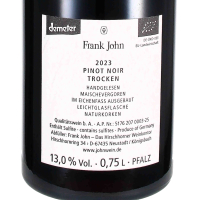 2023 Pinot Noir "Kalkstein" trocken, Weingut Frank John, Hirschhorner Weinkontor, Pfalz