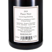 2019 Pinot Noir Lorcher Kapellenberg, Weingut Chat Sauvage, Rheingau