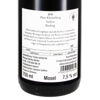 2019 Riesling Auslese Haus Klosterberg, fruchtsüss ; Weingut Markus Molitor, Mosel