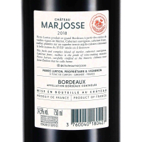 2018 Château Marjosse Bordeaux rouge AOC; Château Marjosse, Bordeaux