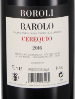 2016 Boroli Cerequio DOCG; Achille Boroli, Castiglione Falletto