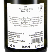 2023 Pinot Blanc "Haus Klosterberg", Qualitätswein, Weingut Markus Molitor, Mosel