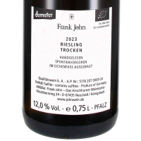 2023 Riesling "Buntsandstein" trocken, Weingut Frank John, Hirschhorner Weinkontor, Pfalz
