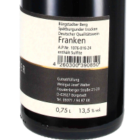 2020 Walters Spätburgunder Bürgstadter Berg, Weingut Walter, Franken