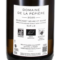 2025 Muscadet Sèvre et Maine sur Lie AOC; Domaine de la Pépière