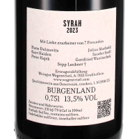 2023 SYRAH, Weingut Wagentristl, Leithagebirge, Neusiedlersee
