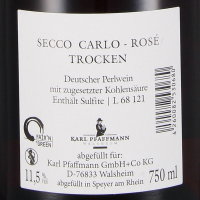 Secco "Carlo" Rosé, Weingut Karl Pfaffmann, Pfalz