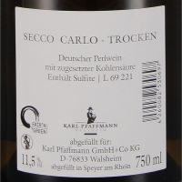 Secco "Carlo", Weingut Karl Pfaffmann, Pfalz